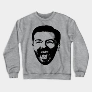 Ricky Gervais: Hilarious British Comedian Artwork for Comedy Fans Crewneck Sweatshirt